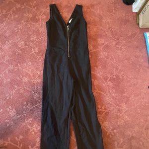 Black denim jumpsuit